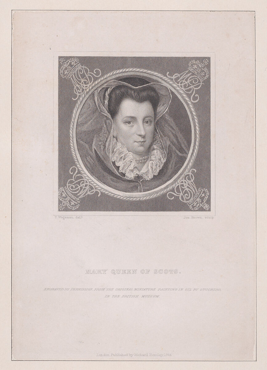 Mary, Queen of Scots, Joseph Brown (British, 1809–1887), Stipple engraving 