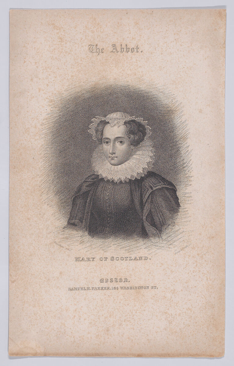 Mary, Queen of Scots (frontispiece, from "The Abbot," volume I), Annin &amp; Smith (Boston, Massachusetts), Stipple engraving 