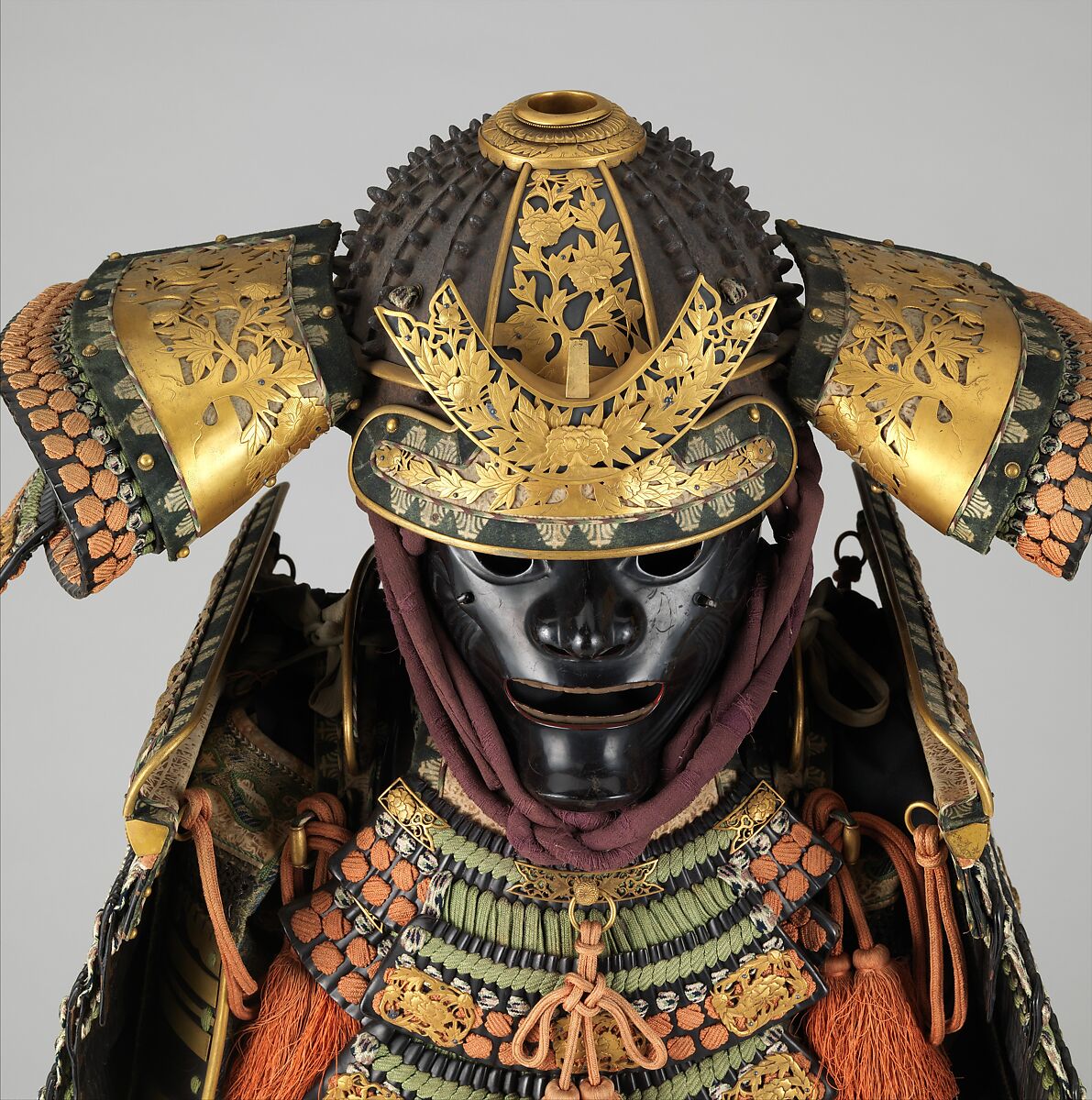 Armor (<i>Yoroi</i>), Iron, lacquer, leather, silk, Japanese