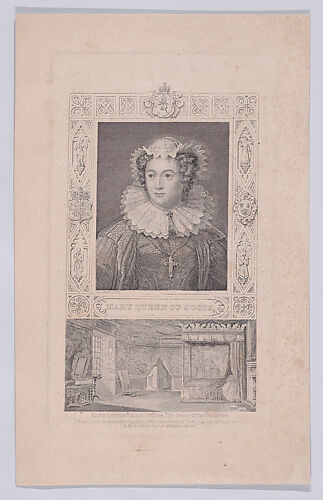 Mary, Queen of Scots, with view of her apartment at Holyrood House