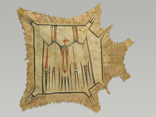 Robe with Mythic Bird, Native-tanned leather, pigment, Eastern Plains 