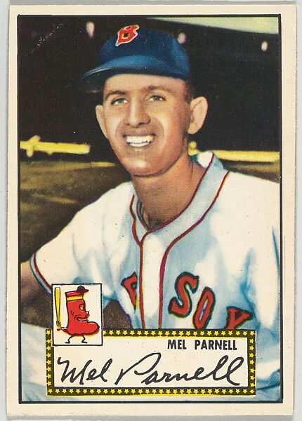Card Number 30, Mel Parnell, Boston Red Sox, from the Topps Baseball series (R414-6) issued by Topps Chewing Gum Company, Issued by Topps Chewing Gum Company (American, Brooklyn), Commercial color lithograph 