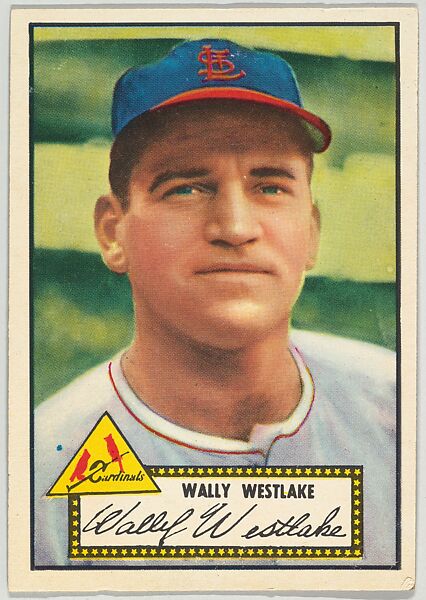 Card Number 38, Wally Westlake, St. Louis Cardinals, from the Topps Baseball series (R414-6) issued by Topps Chewing Gum Company, Issued by Topps Chewing Gum Company (American, Brooklyn), Commercial color lithograph 