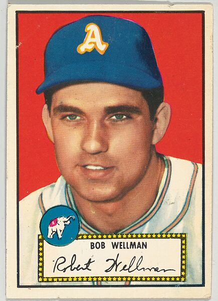 Card Number 41, Bob Wellman, Philadelphia Athletics, from the Topps Baseball series (R414-6) issued by Topps Chewing Gum Company, Issued by Topps Chewing Gum Company (American, Brooklyn), Commercial color lithograph 