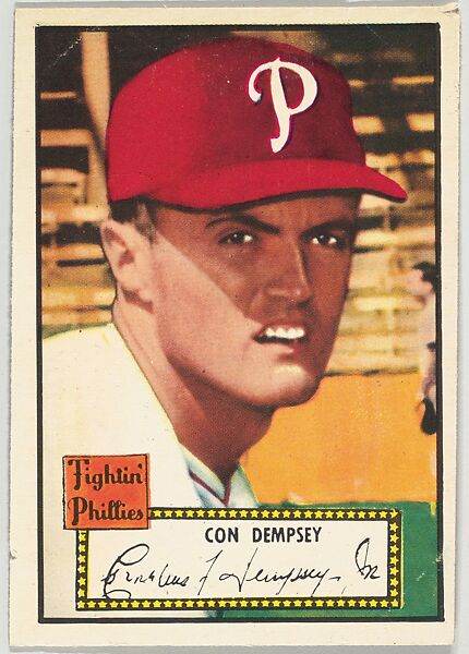 Card Number 44, Con Dempsey, Fightin' Phillies, from the Topps Baseball series (R414-6) issued by Topps Chewing Gum Company, Issued by Topps Chewing Gum Company (American, Brooklyn), Commercial color lithograph 