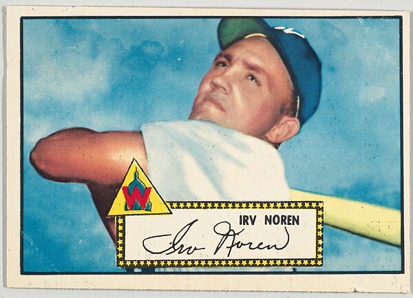 Card Number 40, Irv Noren, Washington Senators, from the Topps Baseball series (R414-6) issued by Topps Chewing Gum Company, Issued by Topps Chewing Gum Company (American, Brooklyn), Commercial color lithograph 