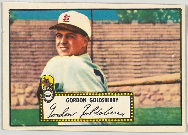 Card Number 46, Gordon Goldsberry, St. Louis Browns, from the Topps Baseball series (R414-6) issued by Topps Chewing Gum Company, Issued by Topps Chewing Gum Company (American, Brooklyn), Commercial color lithograph 