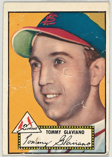 Card Number 56, Tommy Glaviano, St. Louis Cardinals, from the Topps Baseball series (R414-6) issued by Topps Chewing Gum Company, Issued by Topps Chewing Gum Company (American, Brooklyn), Commercial color lithograph 