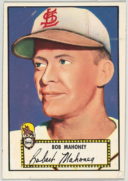 Card Number 58, Bob Mahoney, St. Louis Browns, from the Topps Baseball series (R414-6) issued by Topps Chewing Gum Company, Issued by Topps Chewing Gum Company (American, Brooklyn), Commercial color lithograph 