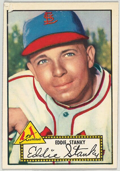Card Number 76, Eddie Stanky, St. Louis Cardinals, from the Topps Baseball series (R414-6) issued by Topps Chewing Gum Company, Issued by Topps Chewing Gum Company (American, Brooklyn), Commercial color lithograph 