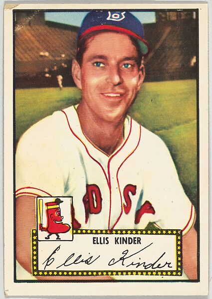 Card Number 78, Ellis Kinder, Boston Red Sox, from the Topps Baseball series (R414-6) issued by Topps Chewing Gum Company, Issued by Topps Chewing Gum Company (American, Brooklyn), Commercial color lithograph 
