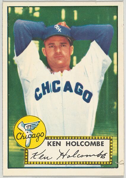 Card Number 95, Ken Holcombe, Chicago White Sox, from the Topps Baseball series (R414-6) issued by Topps Chewing Gum Company, Issued by Topps Chewing Gum Company (American, Brooklyn), Commercial color lithograph 