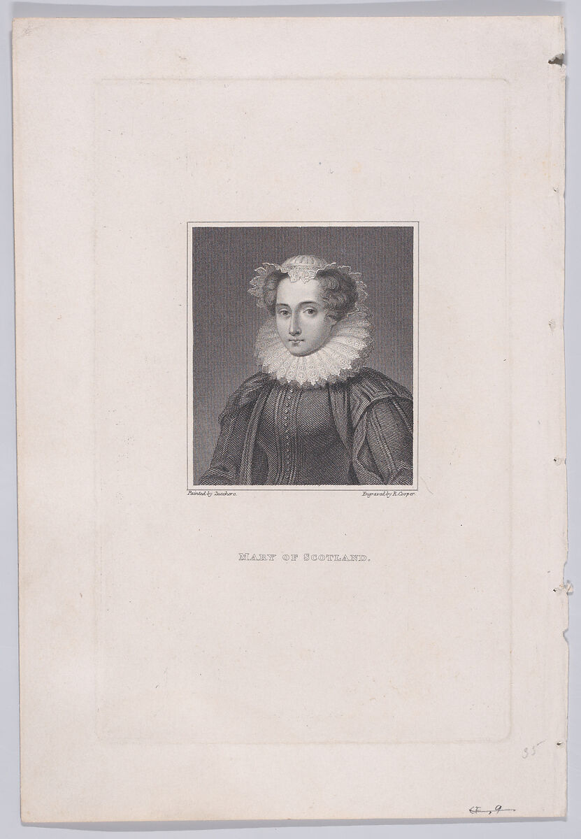 Mary, Queen of Scots, Robert Cooper (British, active 1795–1836), Stipple engraving 