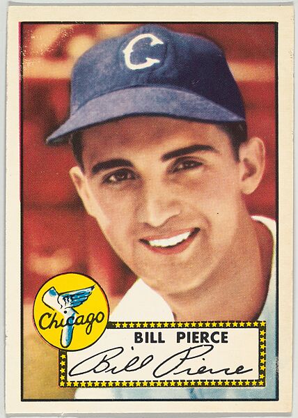 Card Number 98, Bill Pierce, Chicago White Sox, from the Topps Baseball series (R414-6) issued by Topps Chewing Gum Company, Issued by Topps Chewing Gum Company (American, Brooklyn), Commercial color lithograph 