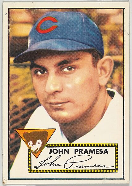 Card Number 105, John Pramesa, Chicago Bears, from the Topps Baseball series (R414-6) issued by Topps Chewing Gum Company, Issued by Topps Chewing Gum Company (American, Brooklyn), Commercial color lithograph 