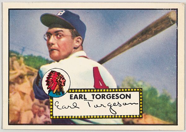 Card Number 97, Earl Torgeson, Boston Braves, from the Topps Baseball series (R414-6) issued by Topps Chewing Gum Company, Issued by Topps Chewing Gum Company (American, Brooklyn), Commercial color lithograph 