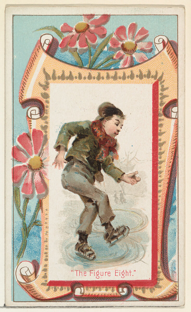 "The Figure Eight," from the Terrors of America set (N136) issued by Duke Sons & Co. to promote Honest Long Cut Tobacco, Issued by W. Duke, Sons &amp; Co. (New York and Durham, N.C.), Commercial color lithograph 