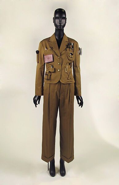Survival Suit, Moschino Couture (Italian, founded 1983), cotton, plastic, metal, Italian 