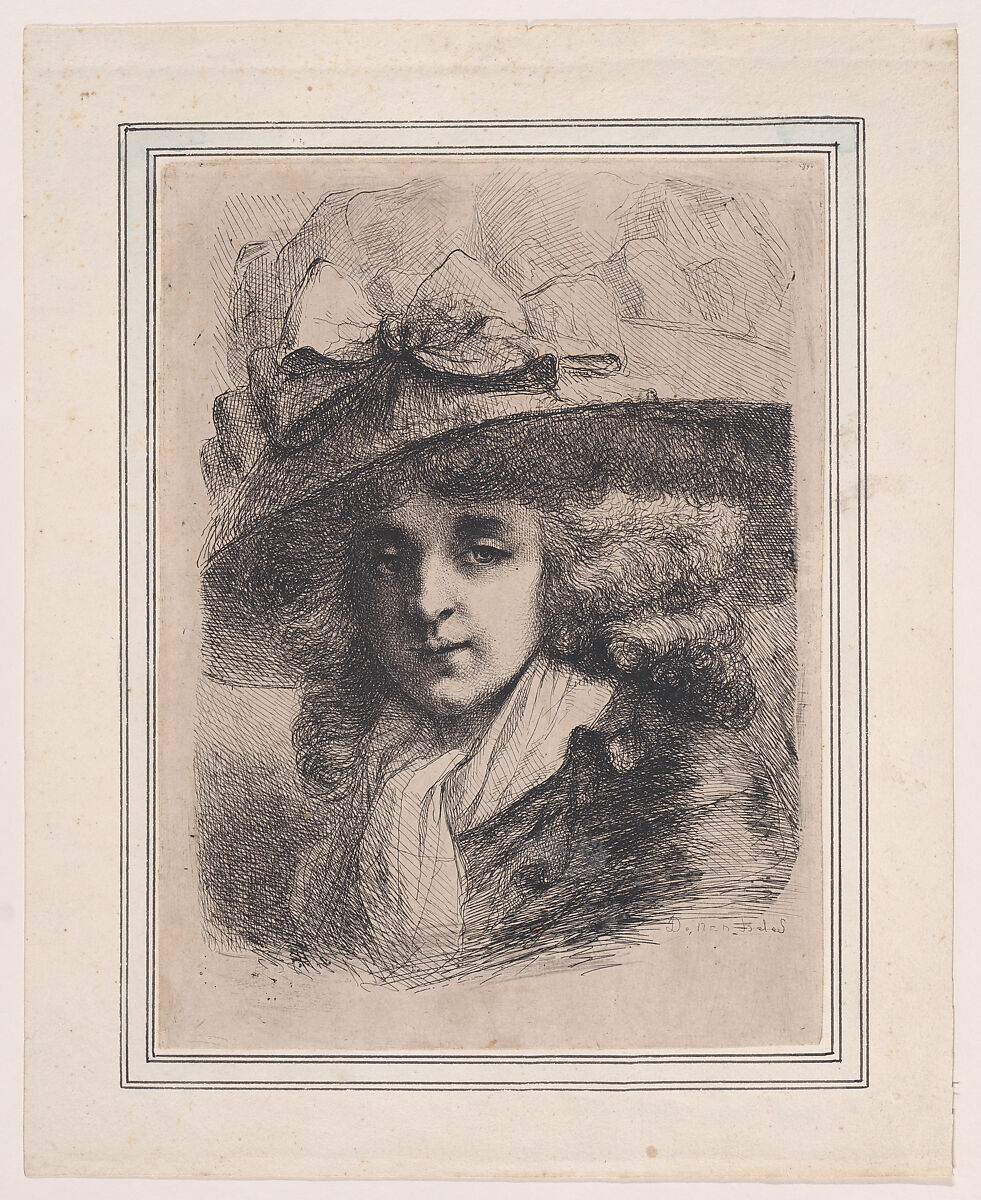 Bust of Mme Mosion, Baron Dominique Vivant Denon (French, Givry 1747–1825 Paris), Etching 