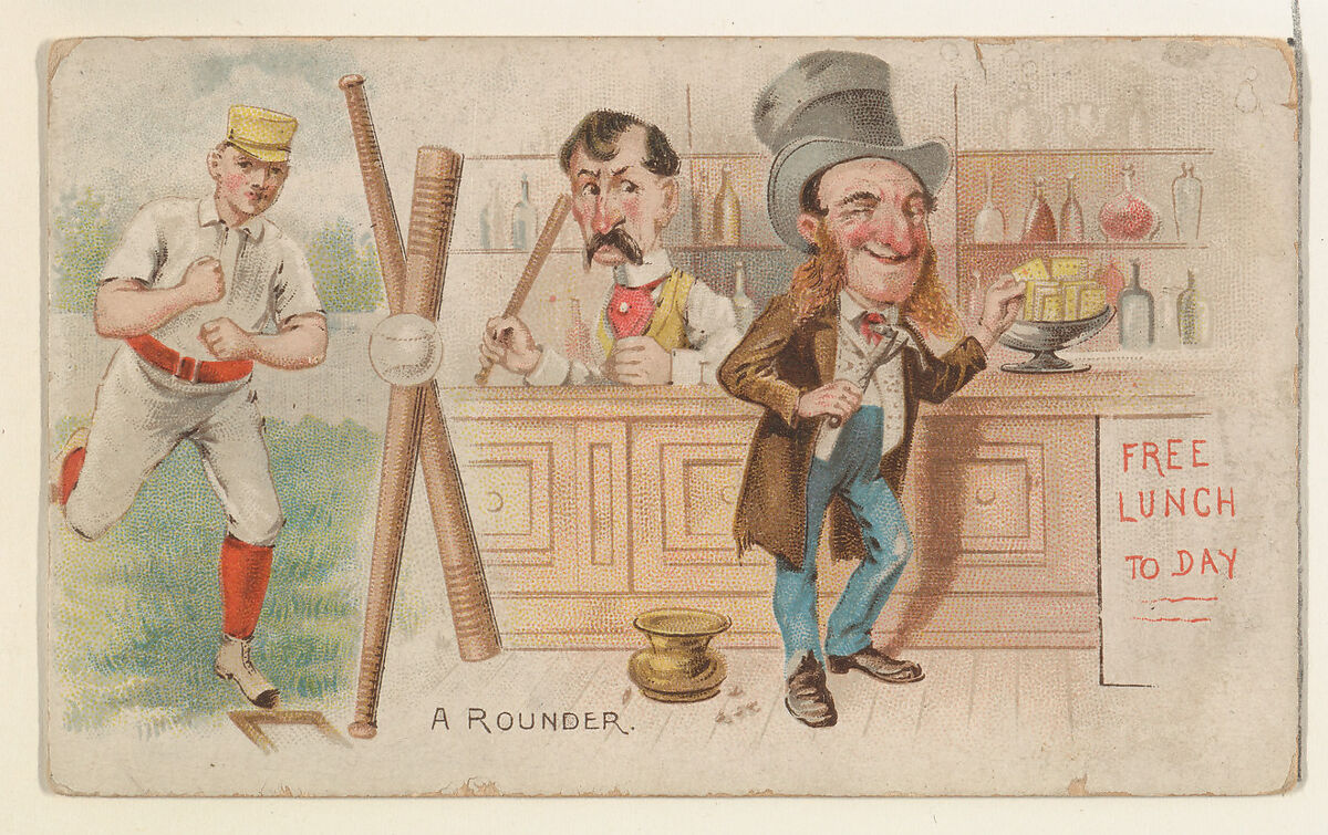 A Rounder, from the Talk of the Diamond set (N135) issued by Duke Sons & Co., a branch of the American Tobacco Company, Issued by W. Duke, Sons &amp; Co. (New York and Durham, N.C.)  ,, Commercial color lithograph 