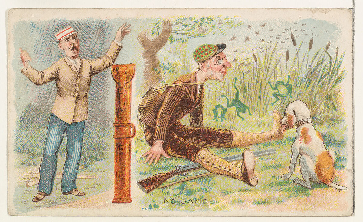 No Game, from the Talk of the Diamond set (N135) issued by Duke Sons & Co., a branch of the American Tobacco Company, Issued by W. Duke, Sons &amp; Co. (New York and Durham, N.C.)  ,, Commercial color lithograph 
