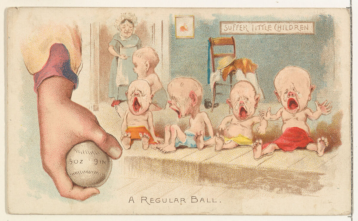 A Regular Ball, from the Talk of the Diamond set (N135) issued by Duke Sons & Co., a branch of the American Tobacco Company, Issued by W. Duke, Sons &amp; Co. (New York and Durham, N.C.)  ,, Commercial color lithograph 
