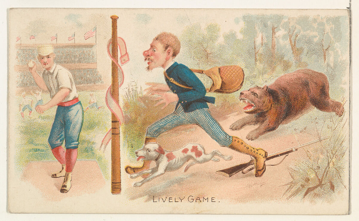 Lively Game, from the Talk of the Diamond set (N135) issued by Duke Sons & Co., a branch of the American Tobacco Company, Issued by W. Duke, Sons &amp; Co. (New York and Durham, N.C.)  ,, Commercial color lithograph 