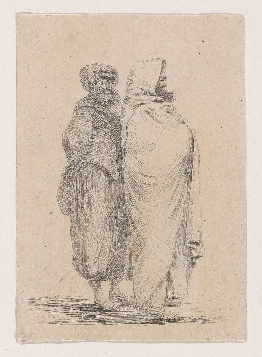 Two Standing Figures, Baron Dominique Vivant Denon (French, Givry 1747–1825 Paris), Etching 