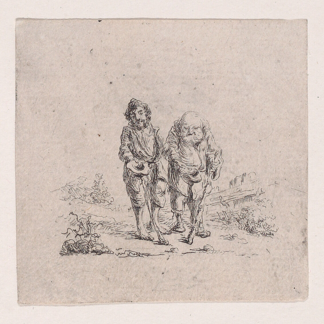 Copy of Two Beggars, Baron Dominique Vivant Denon (French, Givry 1747–1825 Paris), Etching 