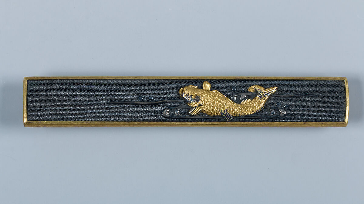 Set of Sword Fittings (Mitokoromono) with Two Additional Knife Handles (Kozuka) and a Pair of Grip Ornaments (Menuki), Gotō Mitsumori (Keijō) (Japanese, 1741–1804, fourteenth-generation Gotō master), Copper-gold alloy (shakudō), gold, silver, copper, Japanese 