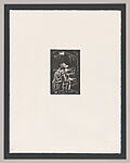 Blind Musician, Hale Woodruff (American, Cairo, Illinois 1900–1980 New York), Woodcut on paper mounted on board