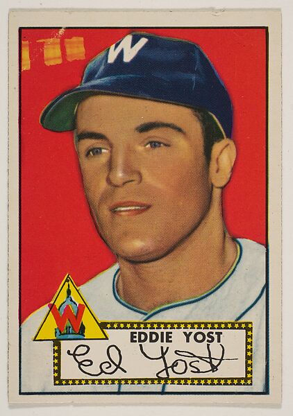 Card Number 123, Edward Yost, Washington, from the Topps Baseball series (R414-6) issued by Topps Chewing Gum Company, Issued by Topps Chewing Gum Company (American, Brooklyn), Commercial color lithograph 