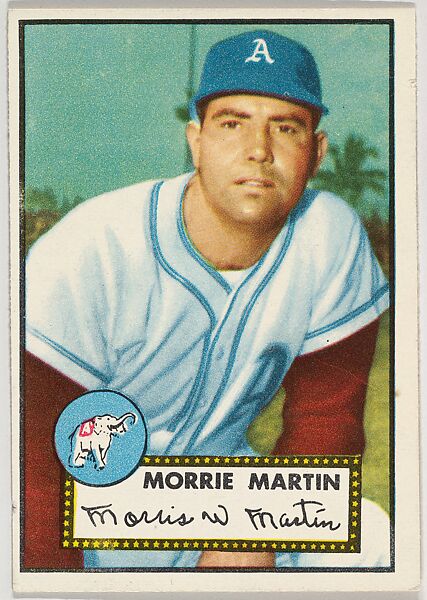 Card Number 131, Morrie Martin, Philadelphia Athletics, from the Topps Baseball series (R414-6) issued by Topps Chewing Gum Company, Issued by Topps Chewing Gum Company (American, Brooklyn), Commercial color lithograph 