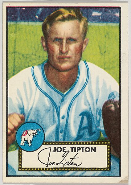 Card Number 134, Joe Tipton, Philadelphia Athletics, from the Topps Baseball series (R414-6) issued by Topps Chewing Gum Company, Issued by Topps Chewing Gum Company (American, Brooklyn), Commercial color lithograph 