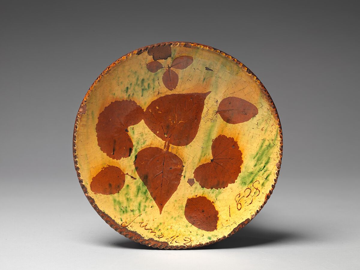 Plate, Conrad Ranninger (American, 1809–1869), Redware, American 