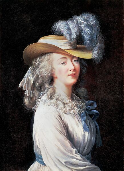 The Comtesse Du Barry in a Straw Hat, Elisabeth Louise Vigée Le Brun (French, Paris 1755–1842 Paris), Oil on canvas, laid down on Isorel 