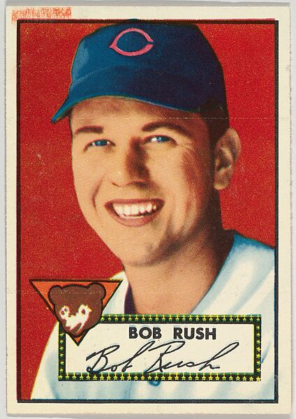 Card Number 153, Bob Rush, Chicago Bears, from the Topps Baseball series (R414-6) issued by Topps Chewing Gum Company, Issued by Topps Chewing Gum Company (American, Brooklyn), Commercial color lithograph 