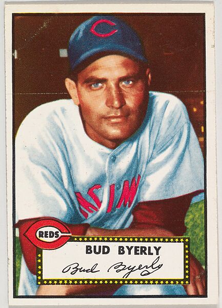 Card Number 161, Bud Byerly, Cincinnati Reds, from the Topps Baseball series (R414-6) issued by Topps Chewing Gum Company, Issued by Topps Chewing Gum Company (American, Brooklyn), Commercial color lithograph 