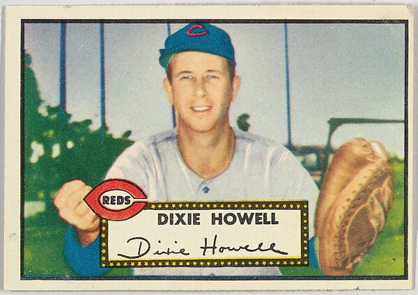 Card Number 135, Dixie Howell, Cincinnati Reds, from the Topps Baseball series (R414-6) issued by Topps Chewing Gum Company, Issued by Topps Chewing Gum Company (American, Brooklyn), Commercial color lithograph 