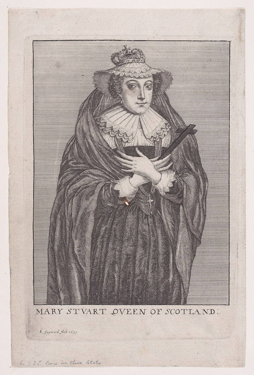 Mary, Queen of Scots, Richard Gaywood (British, ca. 1630–1680 London (?)), Etching 