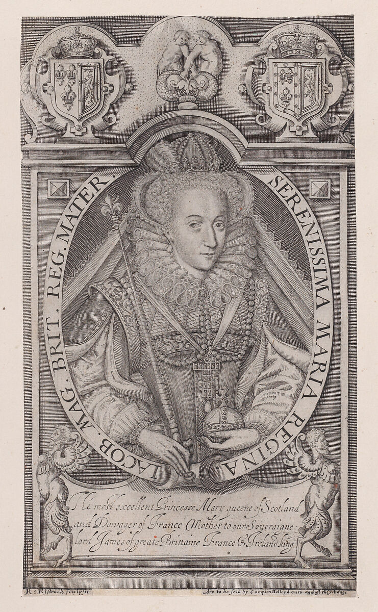 Mary, Queen of Scots (from "Baziliologia, A Booke of Kings"), Renold Elstrack (British, 1570–1625), Engraving 