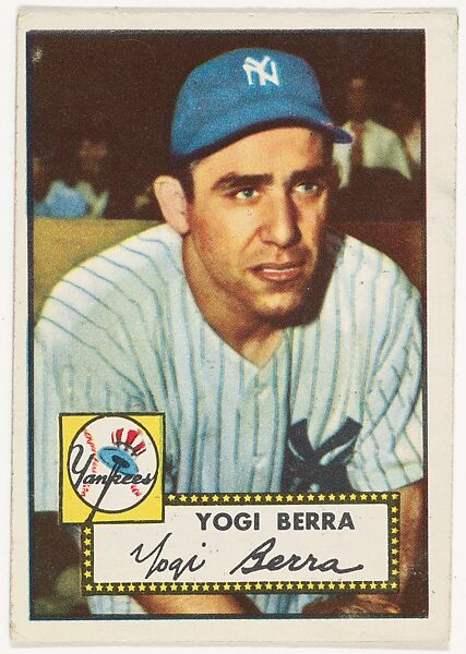 Card Number 191, Yogi Berra, from the Topps Baseball series (R414-6) issued by Topps Chewing Gum Company, Issued by Topps Chewing Gum Company (American, Brooklyn), Commercial color lithograph
