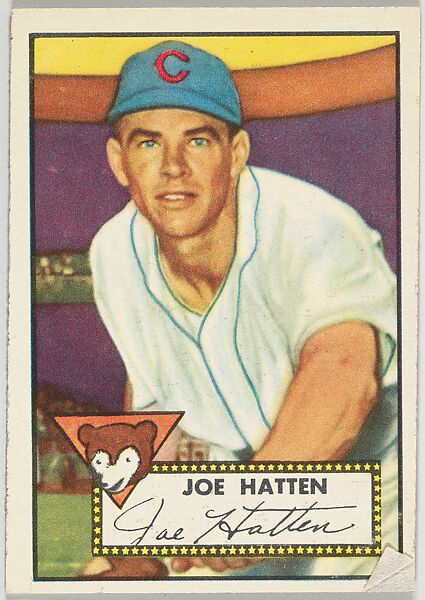Card Number 194, Joe Hatten, Chicago Bears, from the Topps Baseball series (R414-6) issued by Topps Chewing Gum Company, Issued by Topps Chewing Gum Company (American, Brooklyn), Commercial color lithograph 
