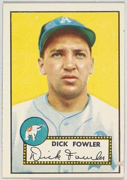Card Number 210, Dick Fowler, Philadelphia Athletics, from the Topps Baseball series (R414-6) issued by Topps Chewing Gum Company, Issued by Topps Chewing Gum Company (American, Brooklyn), Commercial color lithograph 