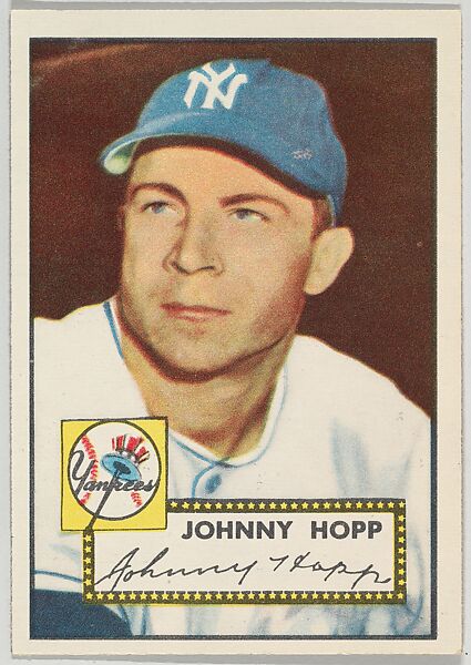 Card Number 214, Johnny Hopp, New York Yankees, from the Topps Baseball series (R414-6) issued by Topps Chewing Gum Company, Issued by Topps Chewing Gum Company (American, Brooklyn), Commercial color lithograph 
