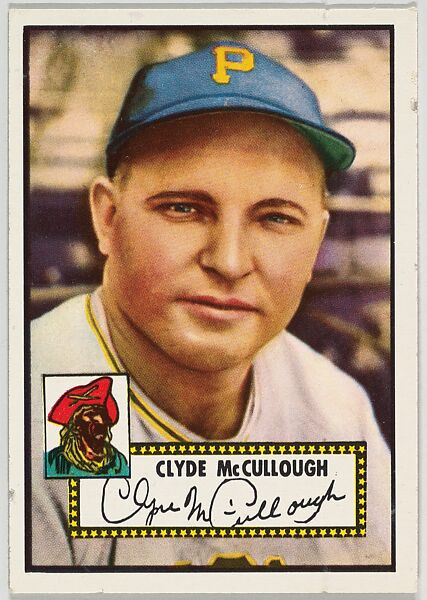 Card Number 218, Clyde McCullough, Pittsburgh Pirates, from the Topps Baseball series (R414-6) issued by Topps Chewing Gum Company, Issued by Topps Chewing Gum Company (American, Brooklyn), Commercial color lithograph