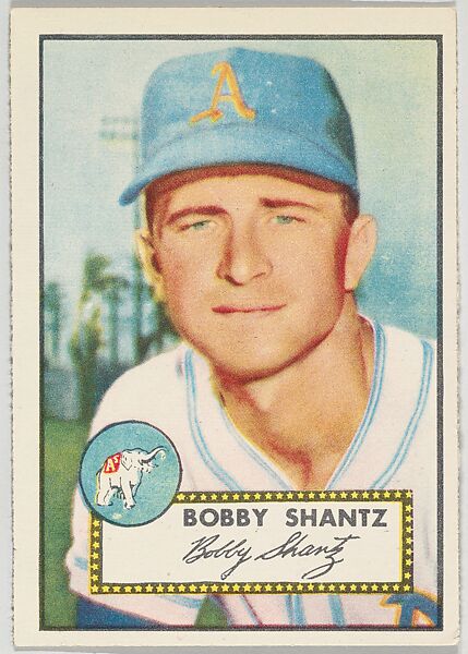 Card Number 219, Bobby Shantz, Philadelphia Athletics, from the Topps Baseball series (R414-6) issued by Topps Chewing Gum Company, Issued by Topps Chewing Gum Company (American, Brooklyn), Commercial color lithograph 