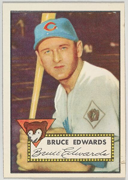 Card Number 224, Bruce Edwards, Chicago Bears, from the Topps Baseball series (R414-6) issued by Topps Chewing Gum Company, Issued by Topps Chewing Gum Company (American, Brooklyn), Commercial color lithograph 