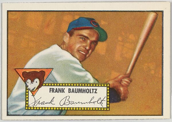 Card Number 225, Frank Baumholtz, Chicago Bears, from the Topps Baseball series (R414-6) issued by Topps Chewing Gum Company, Issued by Topps Chewing Gum Company (American, Brooklyn), Commercial color lithograph