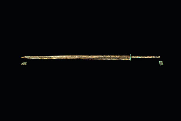 Sword with Ornamental Fittings, Bronze, China 